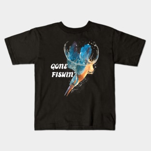 Feathered Fisher Gone Fishin' Kids T-Shirt